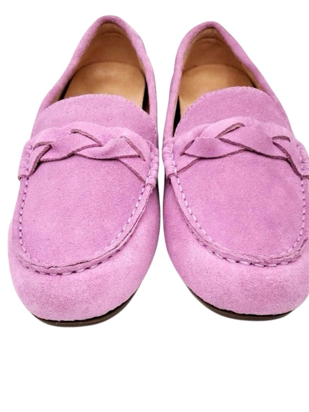 Women's VIONIC Montera Suede Leather Moccasin Flats Orchid Purple - Picture 5 of 7